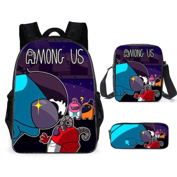 Among Us skoleryggsekk+skulderveske+etui 6