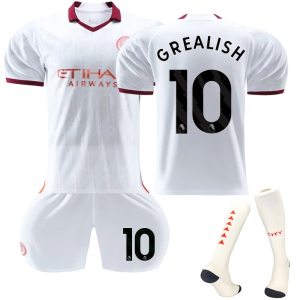 23-24 Manchester City Away Kids' No.10 Grealish Football Kit 28