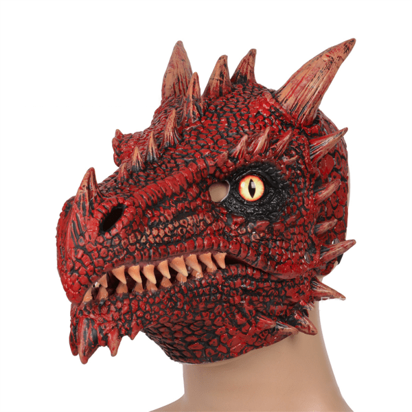 Halloween Dinosaur Mask Terror Skrämmande Cosplay kostym för vuxna Ice Dragon fire dragon