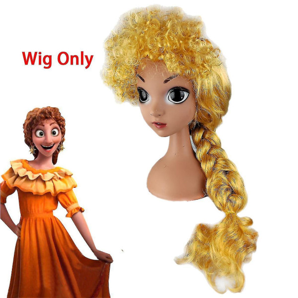 Encanto Cosplay Vuxen Isabella Mirabel Madrigal kostym Dolores Pepa Princess Dress Girl Dam Barn Pepa Wig