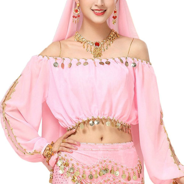 Magedans Topp Show Kostymer ROSA