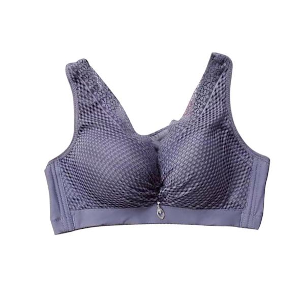 Trådløs BH Damer Åndbar Push Up Bralette Girl Lace Mesh blue 38/85