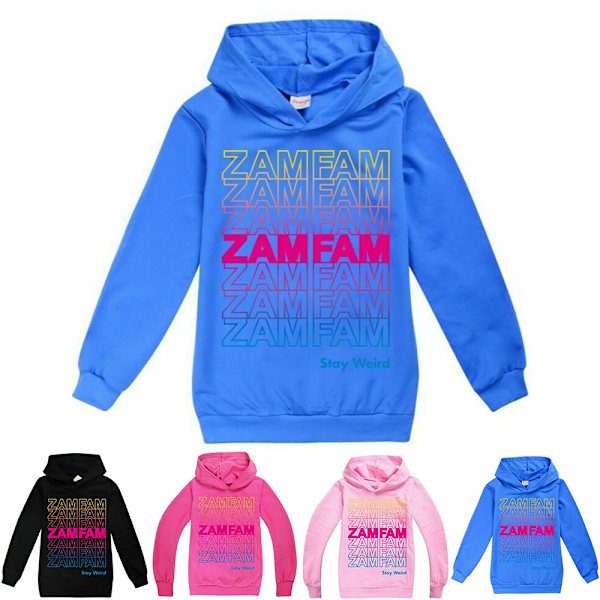 Børne hættetrøje Sweatshirt Fashion Letter Sport Hættetrøje Toppe Dark Blue 160cm