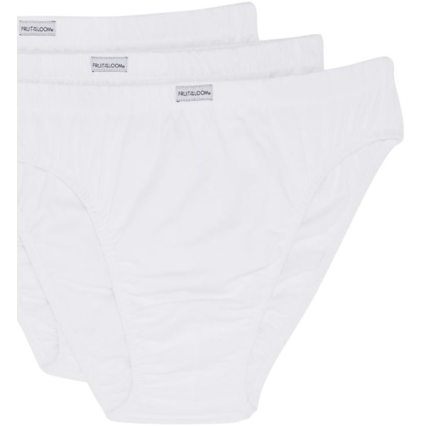 Fruit Of The Loom Klassiske Slip Briefs til mænd (Pakke 3) Hvid White XL