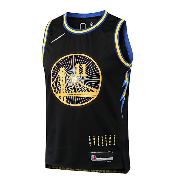 L064# Nba 22/23 Warriors Black No.11 Jersey Vuxen Set XL