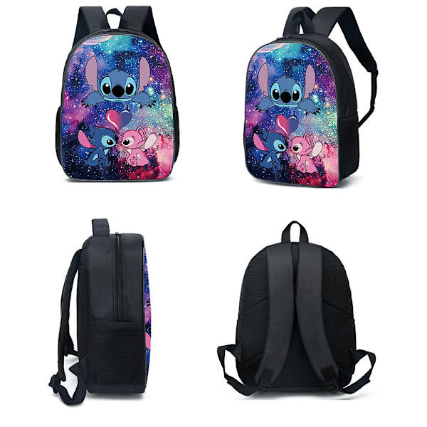 3st Lilo & Stitch Ryggsäck Lunchväska Case Set A