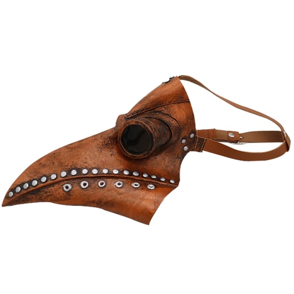 Cosplay Party Steampunk Fågelmasker Plague Doctor Kostym Brown