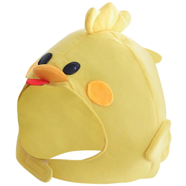 Yndig Plys Chick Hat Cosplay kostume Cap Kylling Hovedbeklædning Hvid Yellow