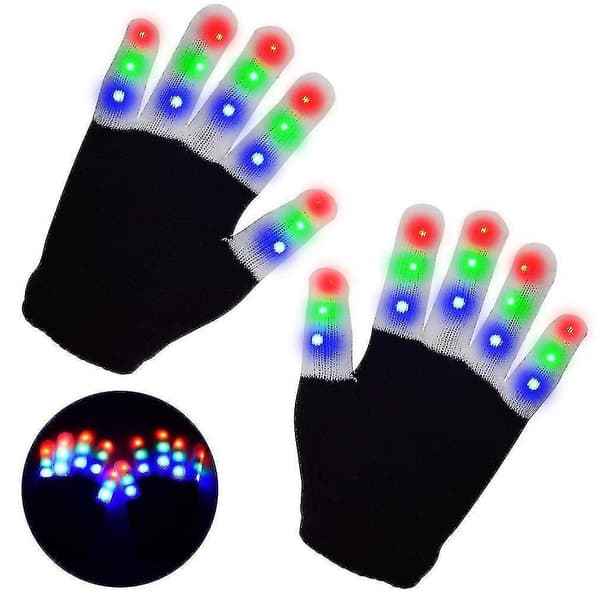 Led varma cosplay handskar Halloween glödande handskar för barn