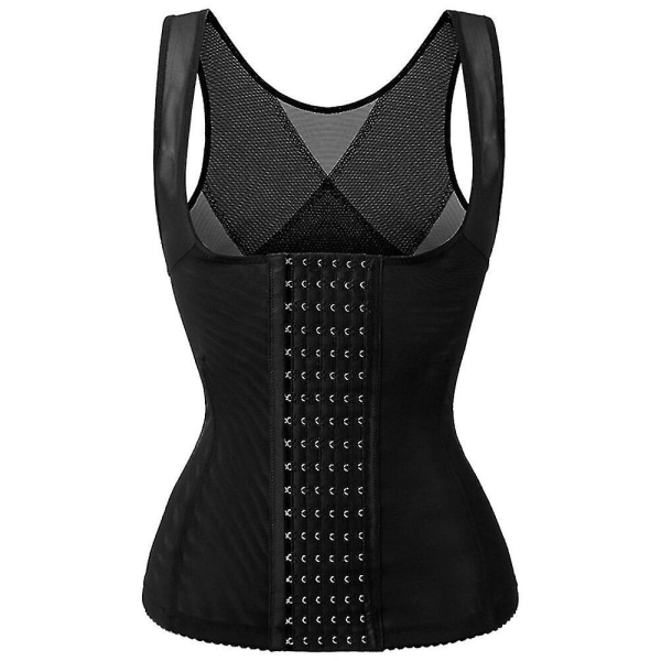 Midjetrener for kvinner Push Up Vest aldersbelte Body Shaper Kontroll Lår Cincher Korsett Vest Shapewear Slimming Sheath Belte, Svart M