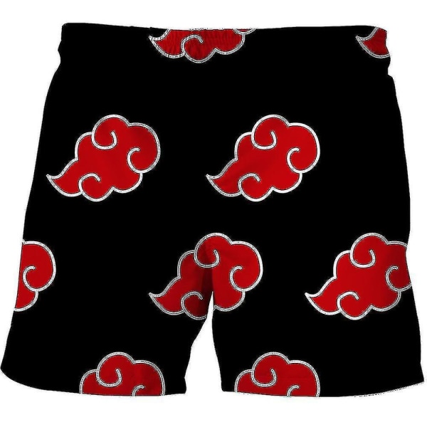 Naruto Print Allsidig Casual Beach Pants Joggebukse Shorts Style A-8