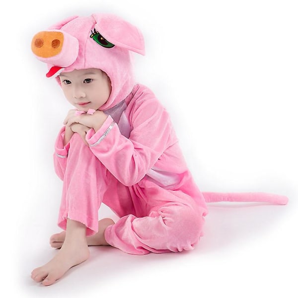 Pink Pig Cosplay Costume Costume Scene Bruk ferieklær 3XL (160cm)