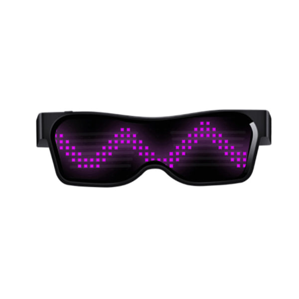 Smart Glasses LED Light Up Briller med Bluetooth pink