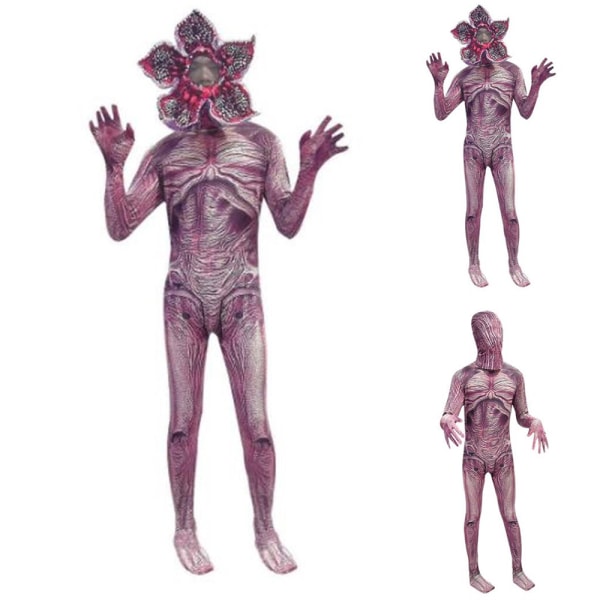 Stranger Things Demogorgon Cos -asu Halloween Jumpsuit Mask 2