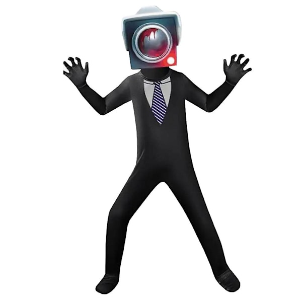 Halloween Skibidi Toilet Spil Rollespil Kostume Toiletmand Cosplay Jumpsuit Monitor People Z Monitor People Monitor People 110cm