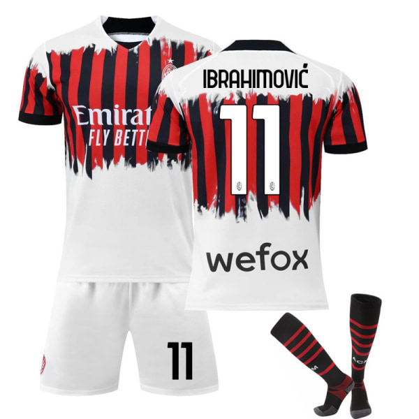 maailmanlaajuinen Hot ale Acmilan Away Shirt nro 11 jalkapallosarja punainen ja valkoinen white-red S