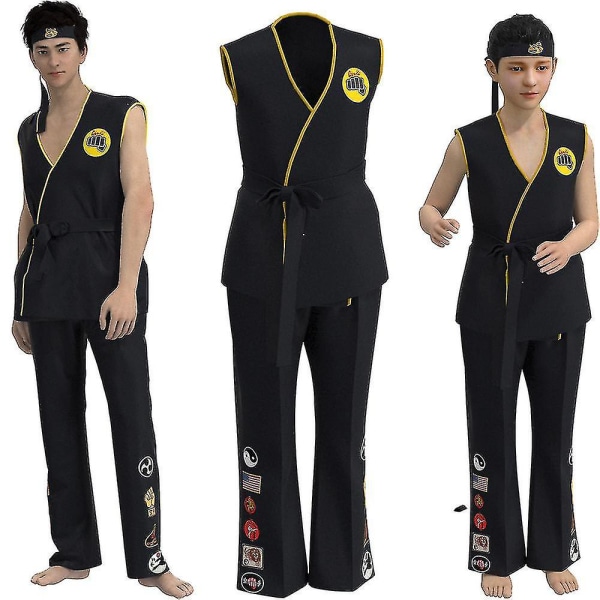 Anime-peli Kof Costume Cobra Kai Val Armorr Karate Uniform A 170CM