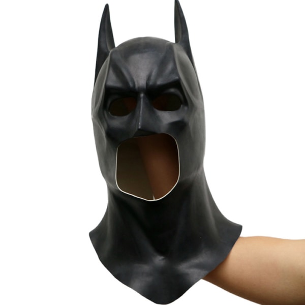 Batman svart skrämmande huvudbonadsmask Halloween cosplay dekor kostym