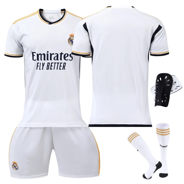 Real Madrid Bellingham No.5 Jersey Set Harjoituspaitapuku lapsille Aikuiset Kausi 23-24 Valkoinen No Num Set B 2 White No Num Set B 2XL