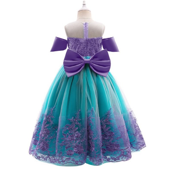 Tyttöjen mekko Pitsijuhlamekot purple 3XL