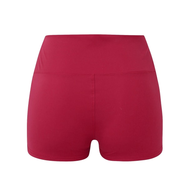 Cykelshorts til kvinder Mavekontrolport leggings Højtaljede uigennemsigtige shorts Elastiske undertøj Fitness Hot Pants Boxershorts red S