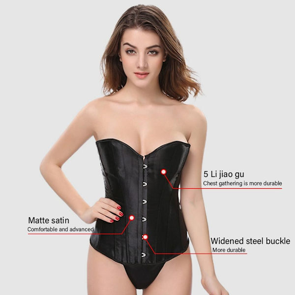 Korset Bustier Top Talje taper VART black S
