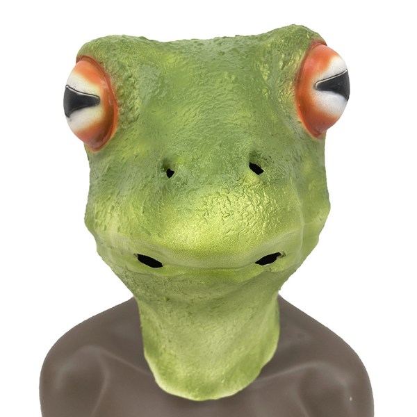 Green Frog Mask Animal Cosplay kostume rekvisitter til Halloween