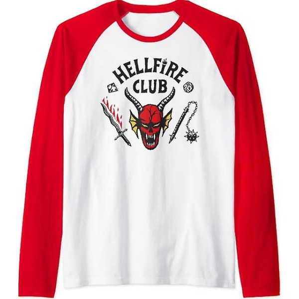 Stranger Things 4 Hellfire Club pitkähihainen toppi punainen
