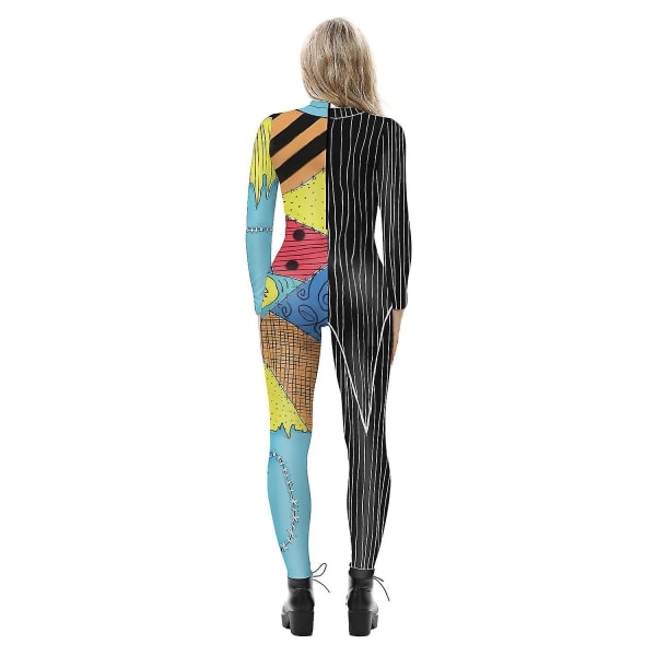 Naisten 3d-painettu Cosplay Jumpsuit Carnival Halloween Party Cyberpunk Playsuit Fancy Dress -asu Y - XL