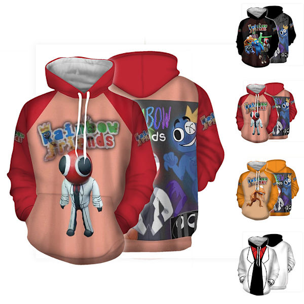 Roblox Rainbow Friends Barn Hooded Pullover Jacka Present Vinter C 140cm
