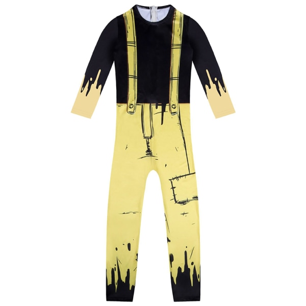 Kid Bendy And The Ink Machine Kostume Cosplay Jumpsuit Mask Prop