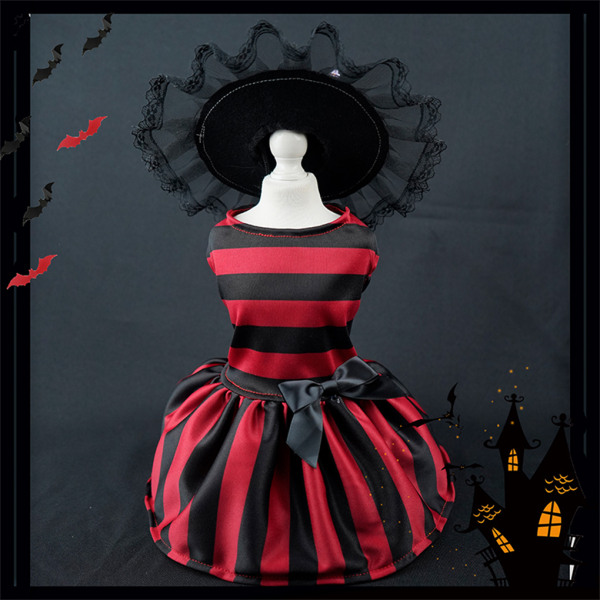 Andas Pet Dress Dog Kjol Tight midja Cosplay Kläder Bra Wizard（S）