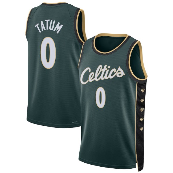 Mordely Boston Celtics #7 Jaylen Brown 2023 Green City Edition sydd voksentrøye for menn XXL