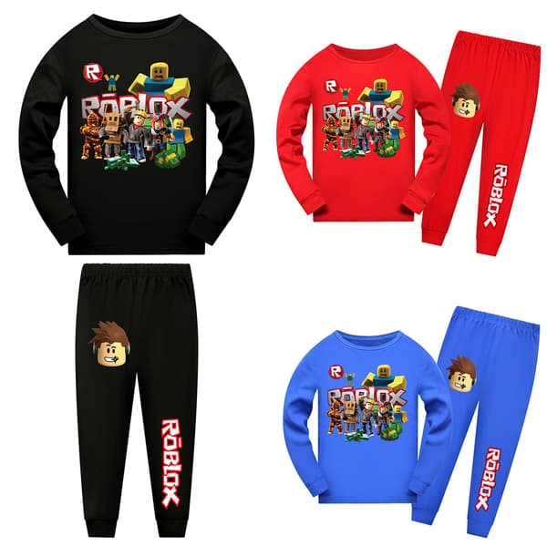 Roblox Spel Långärmad Pyjamas Set Barn Pjs Sovkläder Nattkläder Fans Present Röd Ed Ed 160 cm