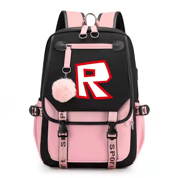roblox reppu lasten reput reppu USB-liitännällä 1kpl rosa 2