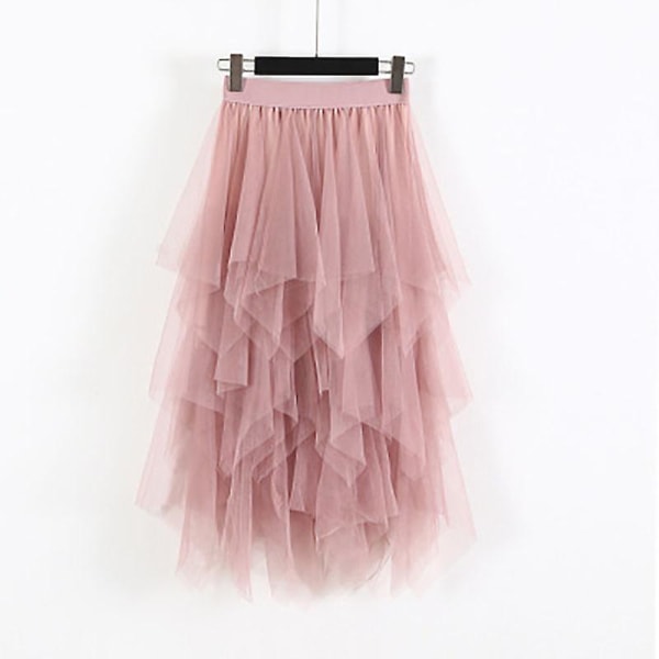 Forår og sommer ny nederdel med uregelmæssige mesh-sømme