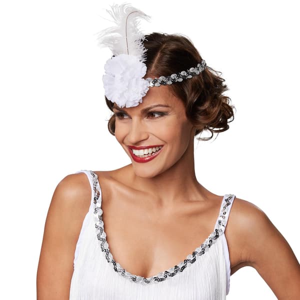 tectake Karnevalskostyme Charleston Diva White m