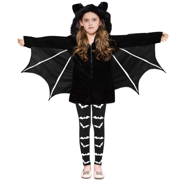 Vampire Witch Bat Halloween-asu Cosplay-fancy mekko White 100cm