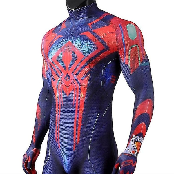 Barn Voksen Spider Man Cosplay Kostyme Fest Jumpsuit Spider-man 2099 Fin kjole Jumpsuit (no mask) XL