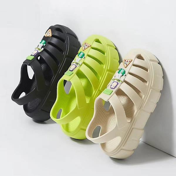Toy Story Myke Tykksålede Hullsko Romerske Sandaler Sommer Sklisikre Strandsandaler For Kvinner Green 37 38