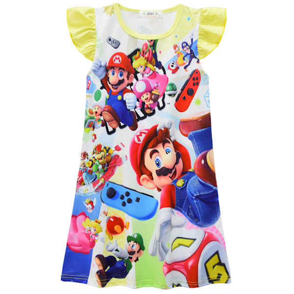 Super Mario Cartoon Nightgown arn Girls Nightwear Yöpaita B 7-8 Years