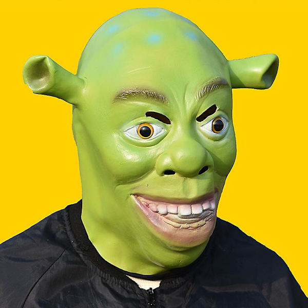 Shrek Latex Mask Cos Masquerade Party Huvudbonader Klä upp rekvisita