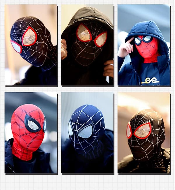 Spiderman Black Mask Cosplay - Børn
