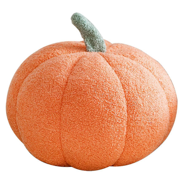 Halloween gresskar pute dekor, gresskar plysj pute fleece fylte gresskar dekorasjon Halloween gresskar pute pute til sofa, myk Halloween pumpe orange 7.87*3.93in
