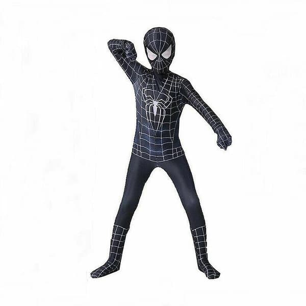 Spiderman Cosplay -asu lapsille Black spiderman 3-4 Years