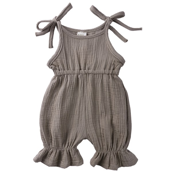 Toddler Baby Strappy Bodysuit Outfits Rompers cm Grey 90
