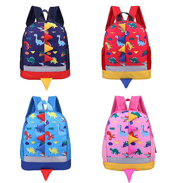 Barns skolväska Dagis Dinosaurie 3-7 år Baby Student skolväska Rose red