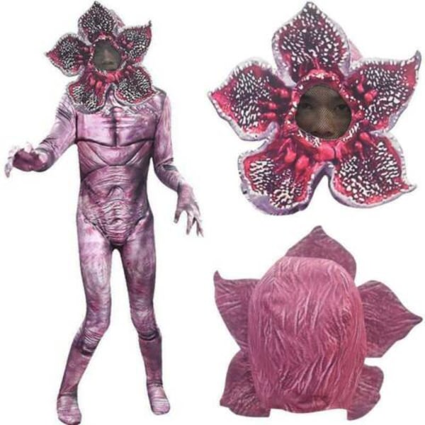 Kid Stranger Things Demogorgon Cosplay CostumeHalloween Jumpsuit 170cm