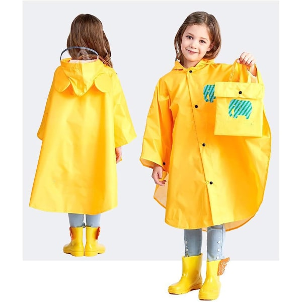 Småbarn regnvattentäta byxor Små pojkar Flickor Mud Dirty Proof Yellow-elephant 3-4T