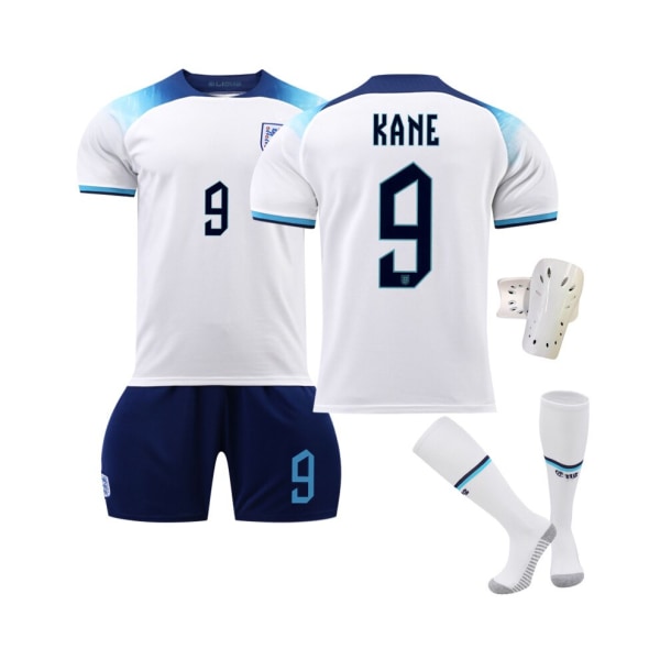22-23 Englanti Home #9 Kane Soccer Jersey Kit Kids 28(150-160CM)
